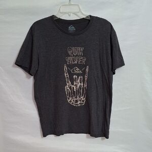 Quiksilver Charcoal Tee with Hand Graphic